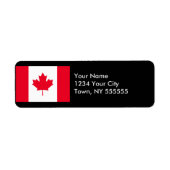 Canadese vlag etiket (Voorkant)