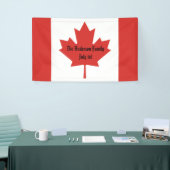Canadese vlag familienaam 1 juli spandoek (Beurs)