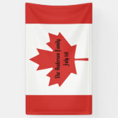 Canadese vlag familienaam 1 juli spandoek (Verticaal)