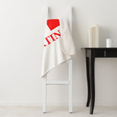 Canadese vlag familienaam Sherpa fleece dekens (In situ)