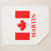 Canadese vlag familienaam Sherpa fleece dekens (Voorkant (horizontaal))
