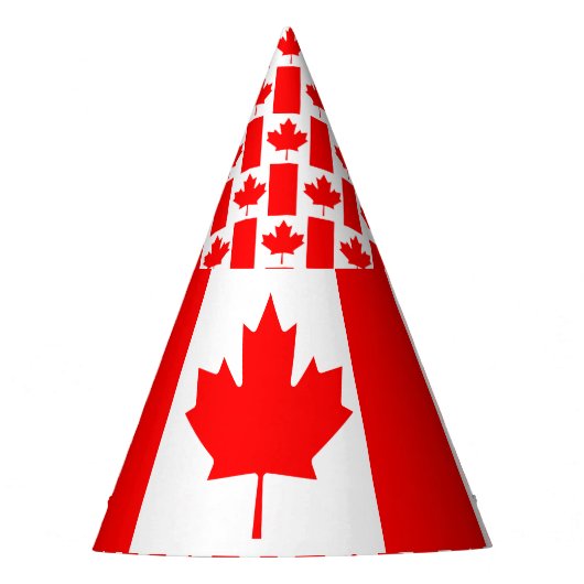 Canadese vlag feesthoedjes (Voorkant)