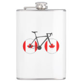 Canadese vlag fietsen heupfles (Voorkant)