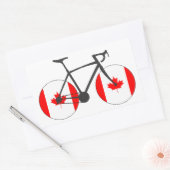 Canadese vlag fietsen rechthoekige sticker (Envelop)