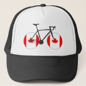 Canadese vlag fietsen trucker pet (Voorkant)