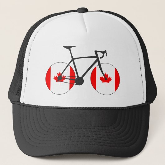 Canadese vlag fietsen trucker pet (Voorkant)