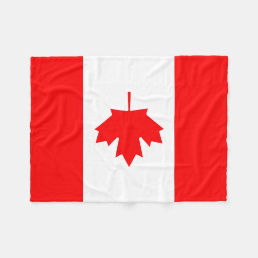 Canadese vlag fleece deken (Voorkant (Horizontaal))