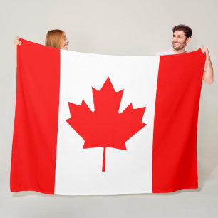 Canadese vlag fleece deken