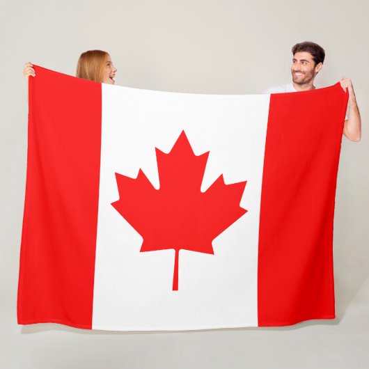 Canadese vlag fleece deken (In situ)