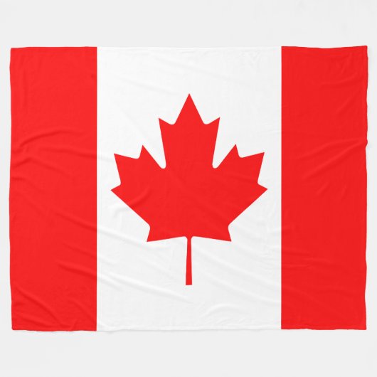 Canadese vlag fleece deken (Voorkant (Horizontaal))