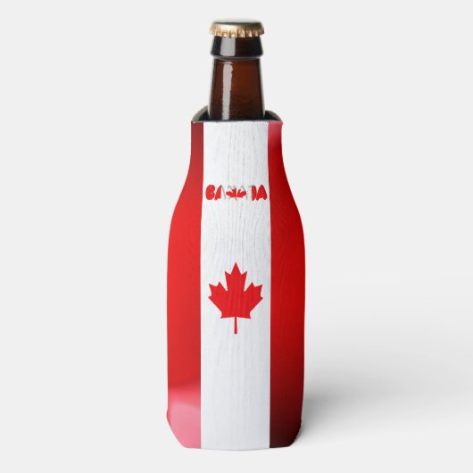 Canadese vlag flesjeskoeler (Fles Voorkant)
