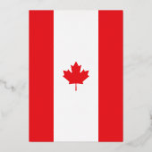 Canadese vlag folie uitnodiging (Voorkant)