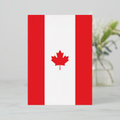 Canadese vlag folie uitnodiging (Staand Voorkant)