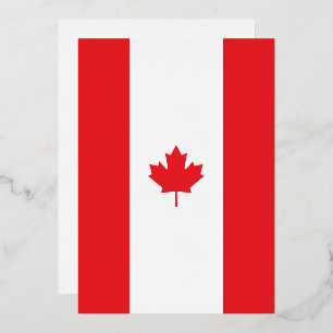 Canadese vlag folie uitnodiging