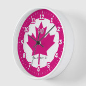 Canadese vlag Fuchsia Maple Leaf op een (Hoek)