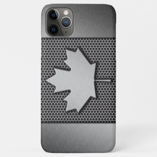 Canadese vlag geborsteld metaal Case-Mate iPhone case (Achterkant)