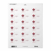 CANADESE VLAG GEÏNSPIREERD ETIKET (Full Sheet)