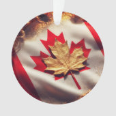 CANADESE VLAG GEÏNSPIREERD KERSTVERSIERING ORNAMENT (voorkant)