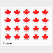 Canadese vlag, gemaakt in Canada Ronde Sticker (Vel)