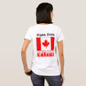 Canadese vlag gepersonaliseerd t-shirt (Achterkant volledig)