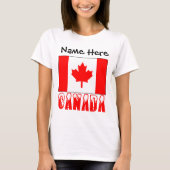 Canadese vlag gepersonaliseerd t-shirt (Voorkant)