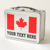 Canadese vlag gepersonaliseerde metalen lunchbox (Voorkant)