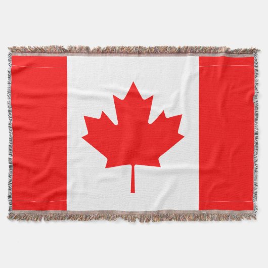 Canadese vlag geweven deken | Canada blad (Voorkant)