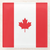 Canadese vlag glazen onderzetter (Voorkant)