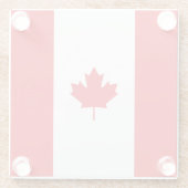 Canadese vlag glazen onderzetter (Achterkant)