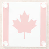 Canadese vlag glazen onderzetter (Achterkant)