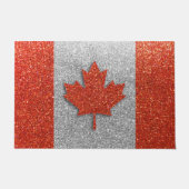 Canadese vlag Glitter Maple Leaf Canada Welkom Deurmat (Voorkant)