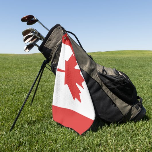 Canadese Vlag Golf Towel Golfhanddoek (Groen)