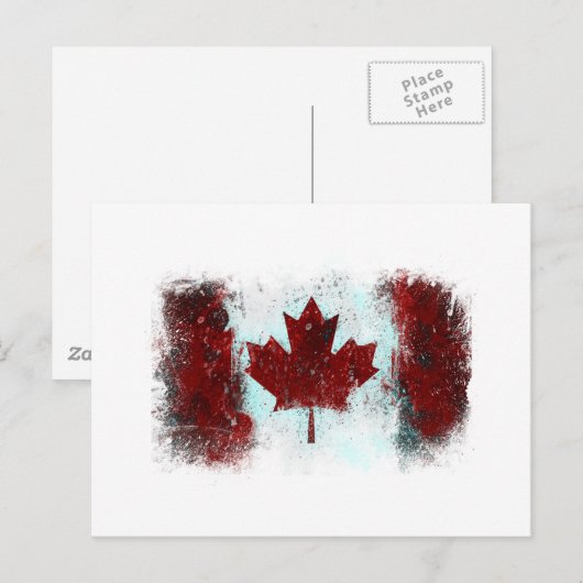 Canadese vlag Graffiti Briefkaart (Voorkant / Achterkant)