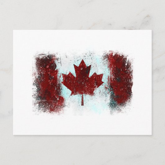 Canadese vlag Graffiti Briefkaart (Voorkant)