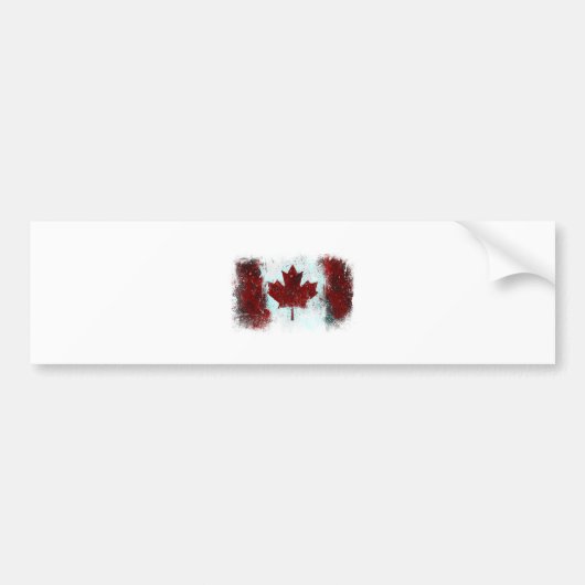 Canadese vlag Graffiti Bumpersticker (Voorkant)