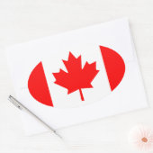 Canadese Vlag Grafisch Ovale Sticker (Envelop)