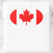 Canadese Vlag Grafisch Ovale Sticker (Tas)