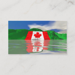 Canadese vlag - Grootte bedrijf Visitekaartje
