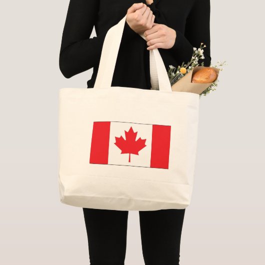 Canadese vlag grote tote bag (Voorkant (product))
