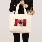 Canadese vlag grote tote bag (Voorkant (product))