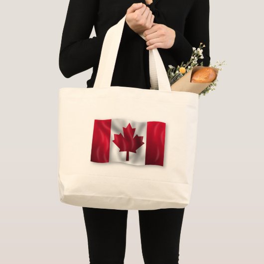 Canadese vlag grote tote bag (Voorkant (product))