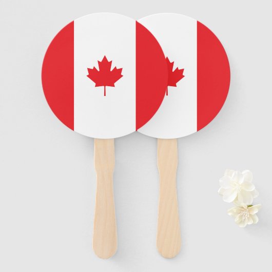 Canadese vlag handwaaier (Voorkant en achterkant)