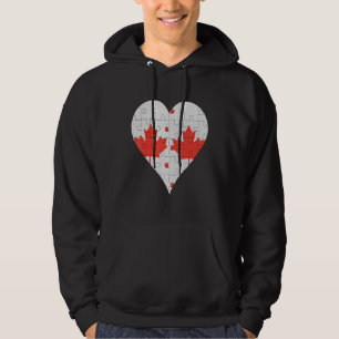 Canadese vlag Heart Hoodie