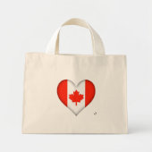 Canadese vlag Heart Mini Tote Bag (Voorkant)