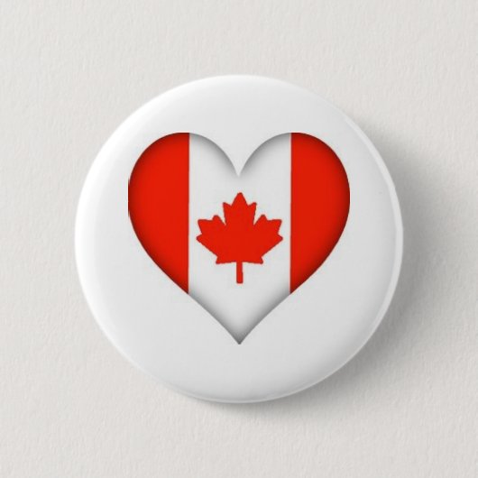 Canadese vlag Heart Ronde Button 5,7 Cm (Voorkant)