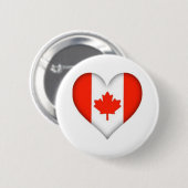 Canadese vlag Heart Ronde Button 5,7 Cm (Voorkant /achterkant)