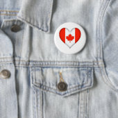 Canadese vlag Heart Ronde Button 5,7 Cm (In situ)