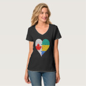 Canadese vlag Heart T-shirt (Voorkant volledig)