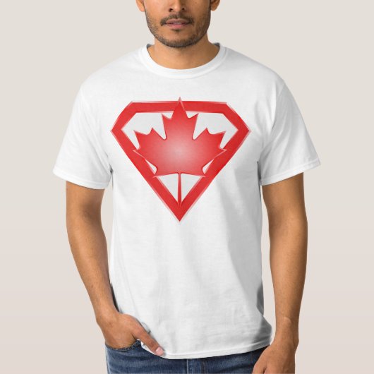 Canadese vlag Hero Shield, Canada Day shirt (Voorkant)
