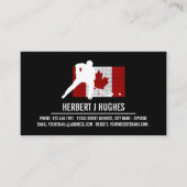 Canadese vlag, Hockey Player, Hockey Coach Photo Visitekaartje (Voorkant)